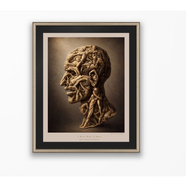 Atelier Aria Lumae Filippo Balbi 1854 Testa Anatomica Human Figure Composite Gallery Board Print For Sale - Image 10 of 15
