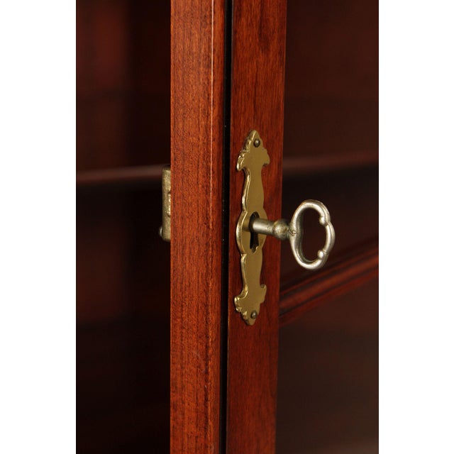 Late 20th Century Henkel Harris Traditional Cherry Corner Cupboard For Sale - Image 5 of 18