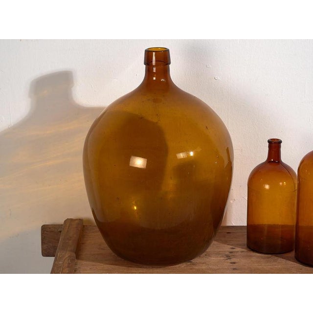 Amber Bottles, 1920s, Set of 3 For Sale - Image 6 of 9