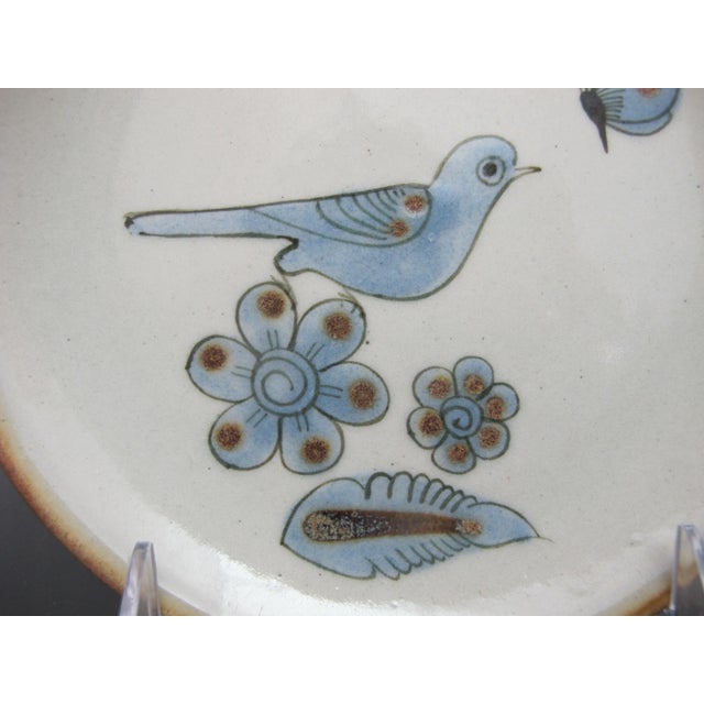 Incredibly sweet Vintage Ken Edwards Mexican pottery, dessert or bread plate from the El Palomar studio in Tonalá, Mexico....