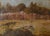 Golden Landscape with Distant Settlement, Reminiscent of Orange Road, Tarpon Springs, 1890s, Oil on Canvas For Sale - Image 8 of 8