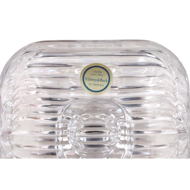 Glass Villeroy & Boch Lead Crystal Quadra Candle Holders - Set of 4 For Sale - Image 7 of 7