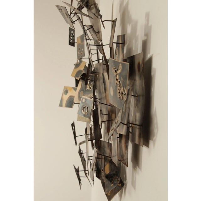 Curtis Jere Mid 20th Century Mid-Century Modern Large Brutalist Metal Wall Sculpture For Sale - Image 4 of 13