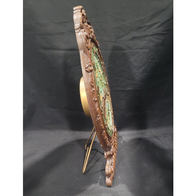 Lux Clock Mfg. Co. - Blossom Time Clock Mantle/Shelf - Syrocowood - Polychrome Art Deco DTD Sept. 10, 1930 Untested For Sale - Image 10 of 12