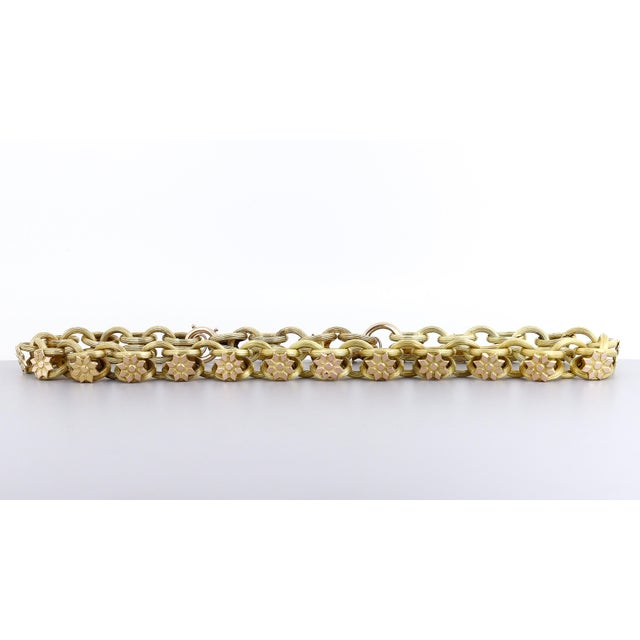 Antique Victorian Fancy 17" Belcher or Rolo Chain Link Necklace For Sale In Philadelphia - Image 6 of 15