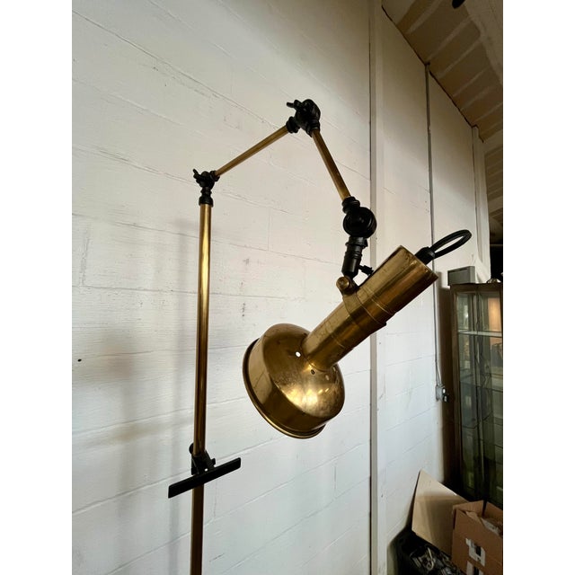 Arredoluce Mid 20th Century Brass Art Easel Lamp Arredoluce Style For Sale - Image 4 of 12