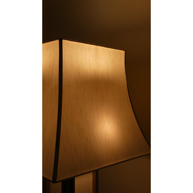 Brass, Steel, and Acrylic Glass Table Lamp, Italy, 1970s For Sale - Image 9 of 11