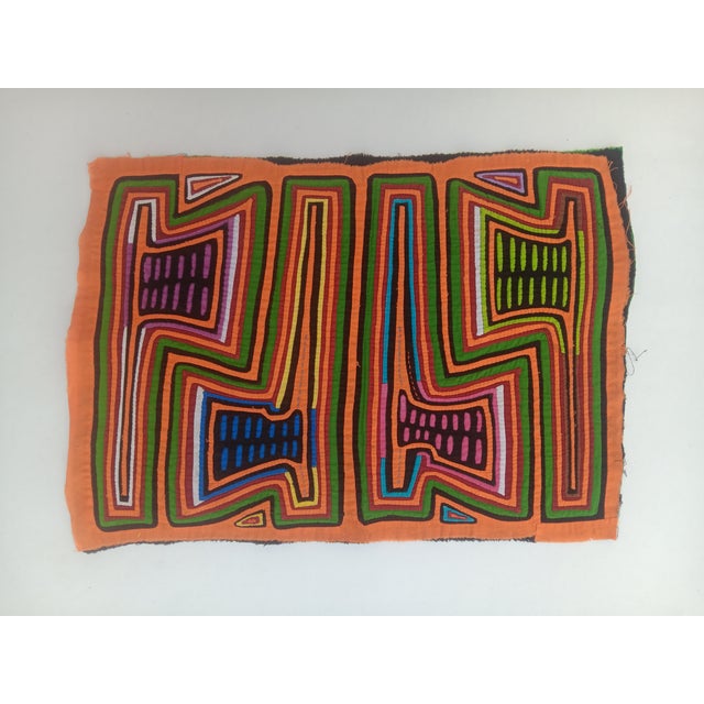 Mola Fabric by Cuna Indians from San Blas Island, Panama, 1970s For Sale - Image 3 of 3
