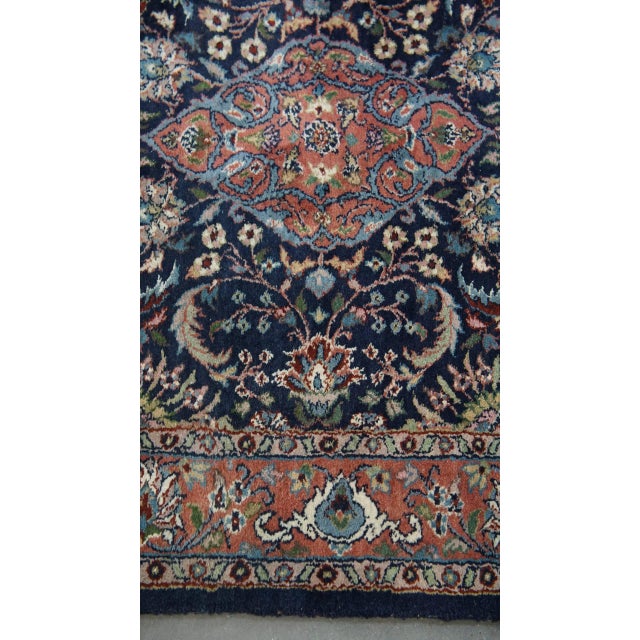 Vintage Middle Eastern Dark Blue Rug For Sale - Image 6 of 10