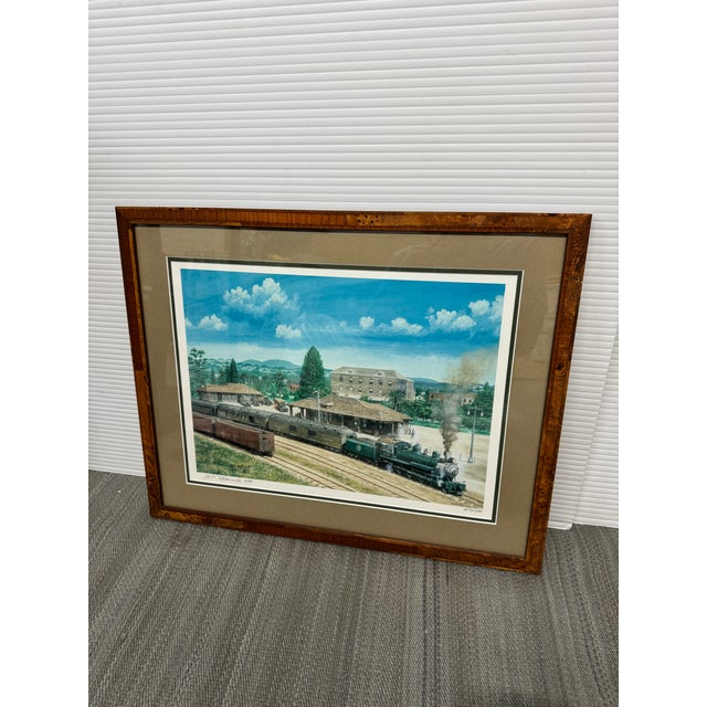 Traditional M F Kotowski Santa Rosa Train Yard Print, Framed For Sale - Image 3 of 12