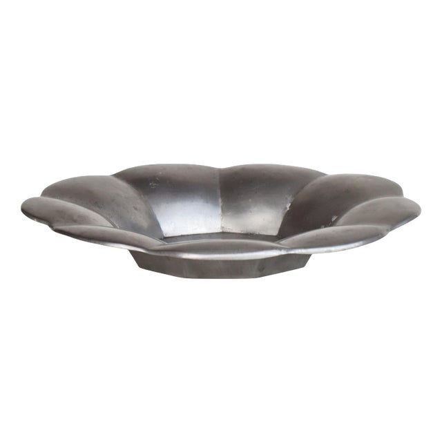 Swedish Grace Pewter Scalloped Bowl by Estrid Ericson for Svenskt Tenn, 1933 For Sale