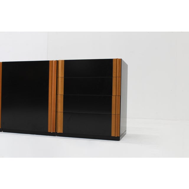 1970s Vintage Sideboard in Wood and Marble, 1970s For Sale - Image 5 of 11