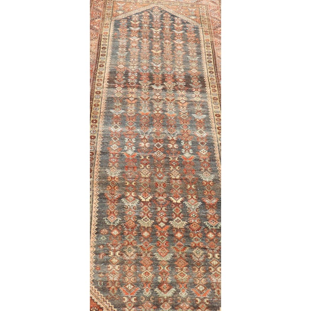Antique Persian Hamadan Runner With Sub-Geometric Tribal Motif Design For Sale - Image 4 of 11