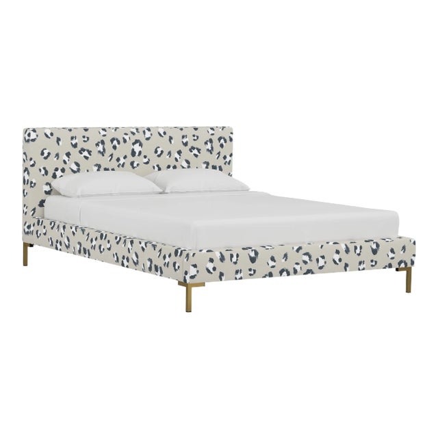 Norah Platform Bed in Ivory Brush Cheetah, King For Sale In Chicago - Image 6 of 6