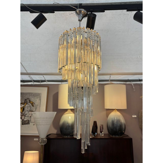 Cascade Chandelier in Murano Glass attributed to Paolo Venini for Venini, Italy, 1960 For Sale - Image 6 of 17