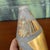 Waylande Gregory Glass Bottle With Stone Gray and Metallic Gold Art Deco Design For Sale In Cleveland - Image 6 of 12