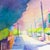 Illustration Quiet Street, Late Afternoon - Tomoko Parry, C. 1990s For Sale - Image 3 of 10