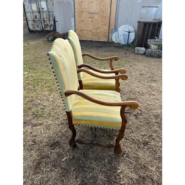 Large 19th Century French Country Solid Walnut Bergère or Armchair- A Pair For Sale - Image 13 of 17