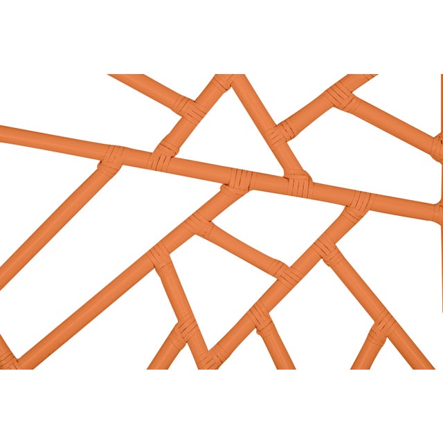 David Francis Tiffany Headboard Twin - Orange For Sale - Image 4 of 5