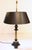 Mid-20th Century French Tole Shaded Cast Iron & Brass Table Lamp For Sale - Image 10 of 11