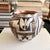 Vintage Acoma New Mexico Hand-Painted Geometric Pottery Vase, 6.5" For Sale - Image 4 of 10