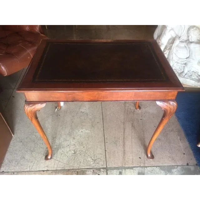 Vintage Queen Anne Style English Game Table For Sale - Image 4 of 8