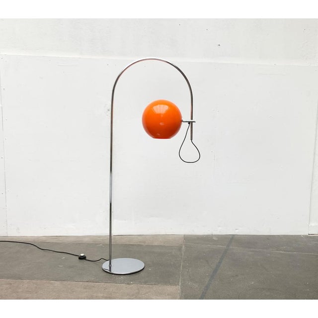 Mid-Century Space Age German Arc Floor Lamp from Wila, 1960s For Sale - Image 9 of 18