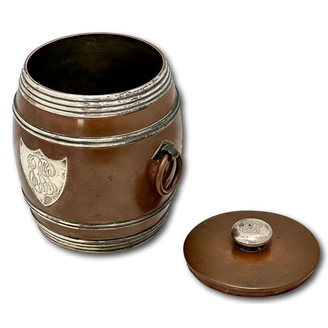 Fine Quality Antique American Solid Bronze and Sterling Silver 3 Piece Tobacco Humidor Smoking Set Circa 1890s For Sale - Image 9 of 18