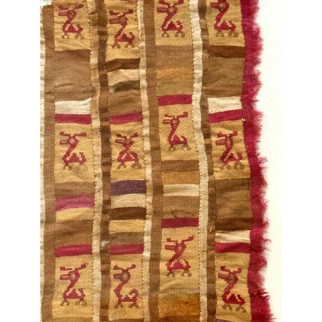 15th Century & Earlier Framed Finely Woven Pre-Columbian Pictorial Textile Chimu Musuem Quality For Sale - Image 12 of 12