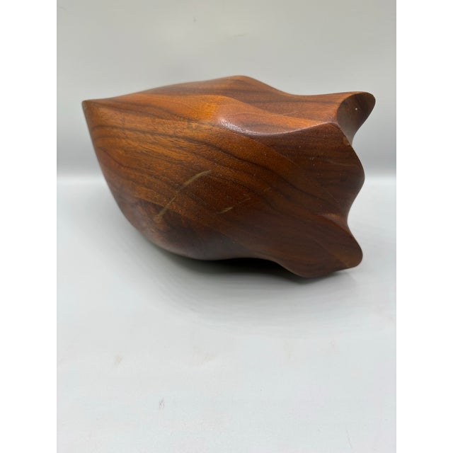 Mid-Century Modern Mid 20th Century Biomorphic Wood Handheld Sculpture With Rattle After James Prestini For Sale - Image 3 of 9