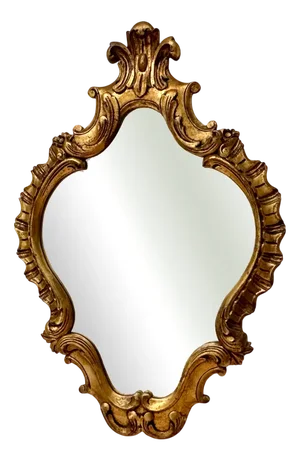 Vintage Rococo Style Gilt Wall Mirror, 1930s