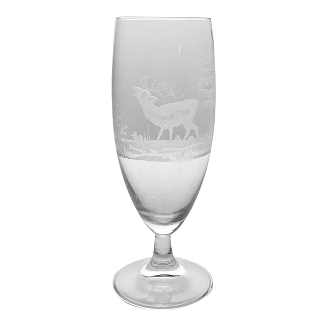 1980s Queen Lace “Americana-American” Single Crystal Iced Tea Glass For Sale