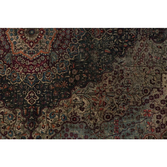 Late 18th Century Late 18th Century Antique Persian Mohtashem Kashan Rug With Floral Medallions, From Rug & Kilim For Sale - Image 5 of 8