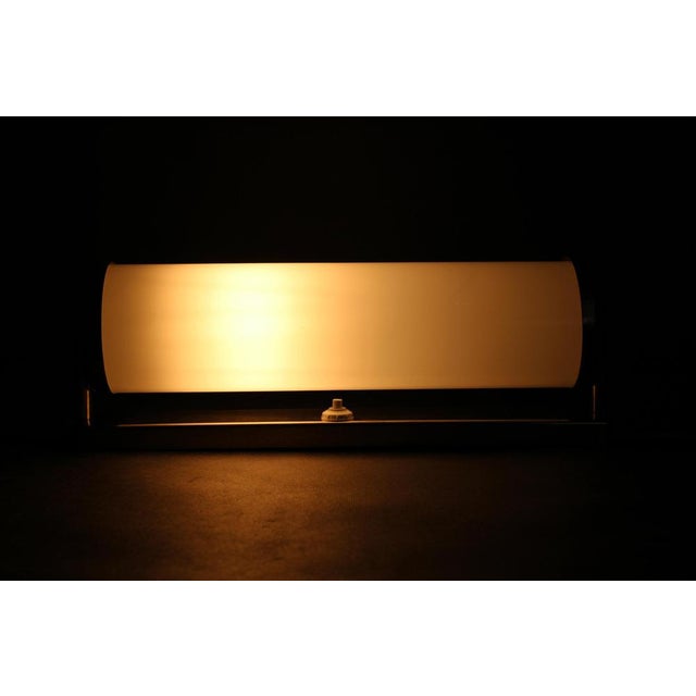 Silver Vintage Bauhaus Tubular Wall Light in Chrome and Creamy Glass, 1930s For Sale - Image 8 of 9