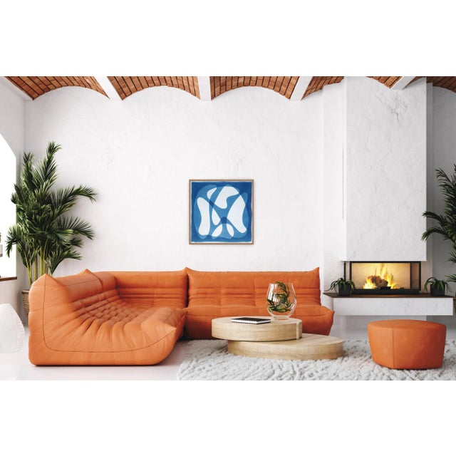 2022, Mid-Century Modern Shapes, Handmade Monotype Print on Watercolor Paper of "Abstract Icons" For Sale - Image 4 of 8