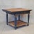 A gorgeous, old eastern European (perhaps Romanian) pine and oak baker's table painted a lovely deep cobalt blue on the...