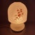 Graceful large vintage table lamp, made of Murano glass with silk-screened floral representation, thickness of the glass...