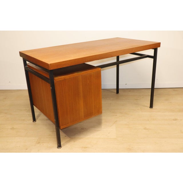 Vintage Teak and Metal Desk, 1960s For Sale - Image 17 of 18