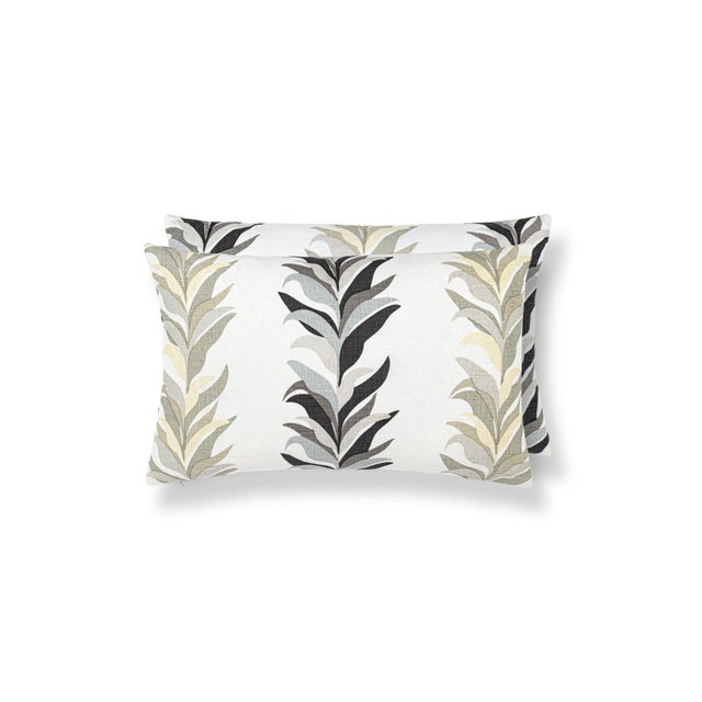 Contemporary The House Of Scalamandré Chira Island Lumbar Pillow In Shadow For Sale - Image 3 of 3