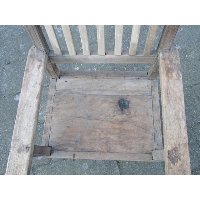 18th Rustic Primitive Country Farmhouse Wabi Sabi Folk Art Armchair, Northern Europe For Sale - Image 11 of 14