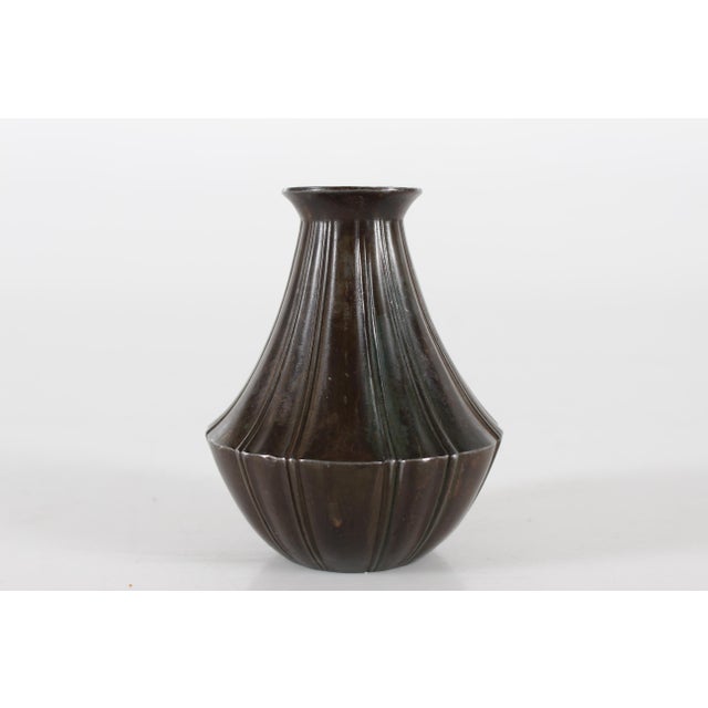 Metal Vintage Art Deco Decorative Vase by Just Andersen, 1930s For Sale - Image 7 of 7