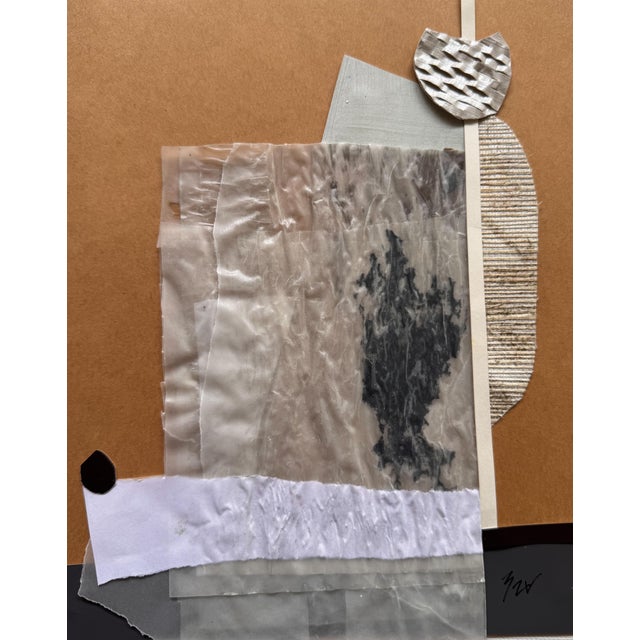Brown "Memorabilia 5" Original Mixed-Media Collage on Paper by Zac Woodiel For Sale - Image 8 of 9