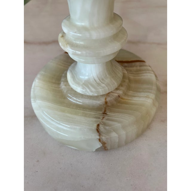 1950s 1950s Italian Carved Onyx Lamps - a Pair For Sale - Image 5 of 12