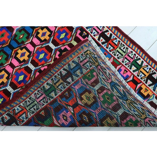 Colorfull Vintage Turkish Rug Runner - 35" X 155" For Sale - Image 11 of 13