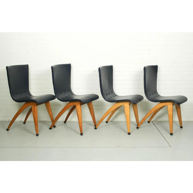 Leatherette Swing Model Dining Chair by Cor Van Os Culemborg, 1960s, Set of 6 For Sale - Image 11 of 18