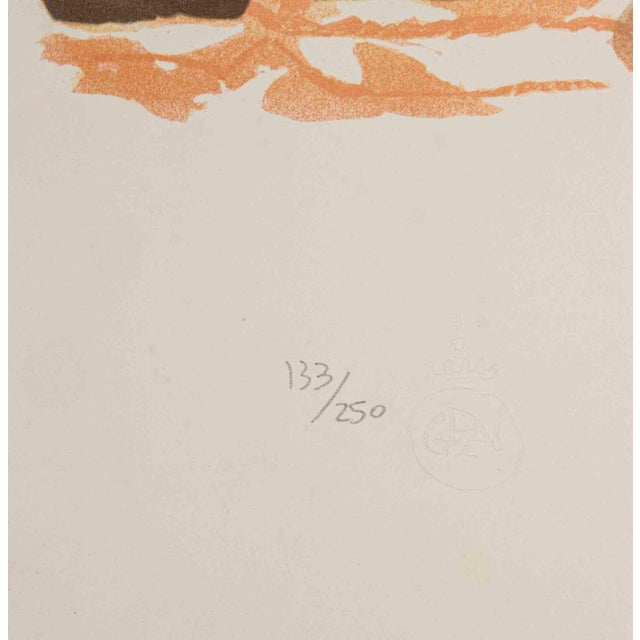 Pylades Loved Ermione is a woodcut print on Arches Paper realized in 1978 to illustrated "L'Art d'Aimer" (The Art of Love)...