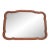 Mid Century Permacraft Provincial Style Carved Solid Cherry Wall Mirror For Sale