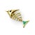 1960s 18k Gold Articulated Fishbone Skeleton Pendant With Enamel by UnoAErre For Sale In Los Angeles - Image 6 of 11