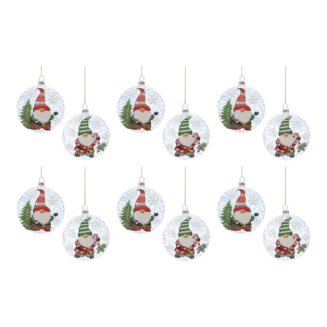 2020s Gnome Ball Ornament (Set of 12) For Sale - Image 5 of 5
