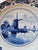 Blue Two Classic Delft Plates of Windmills and Sailing Ships Circa 1905 and 1906 For Sale - Image 8 of 9